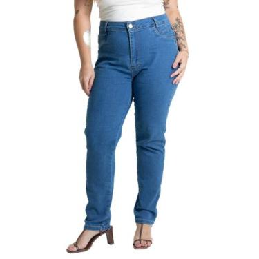 Imagem de Calça Jeans Sawary Cigarrete Plus Size - 280853 - Azul, 52, Azul