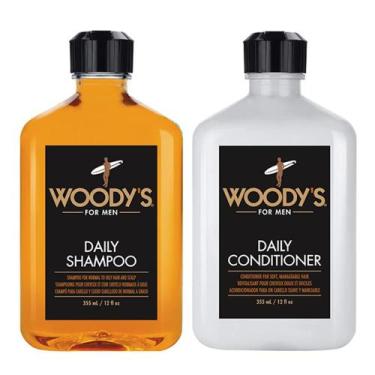 Imagem de Conjunto de shampoo e condicionador Woody's Daily 355 ml para homem