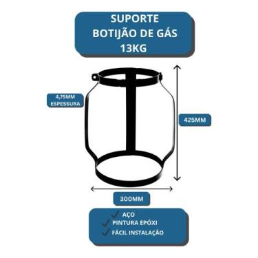 Imagem de Suporte para botijão de gás 13 kg caminhão - DIST.COMPONENTES
