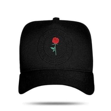 Imagem de Boné BLCK Brasil Aba Curva Snapback Logo My Life Style Rosas-Masculino