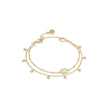 Imagem de Kendra Scott Pulseira Emilie Crystal Multi Strand, joias modernas para mulheres, 6.5"L Chains with 1.5"L Extender, 0.21"W Station, Latão Banhado a ouro Latão, Sem Pedra Preciosa