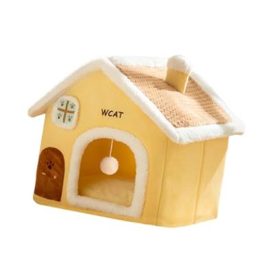 Imagem de Generic Casa para gatos, centro de atividades, abrigo para animais de estimação pequenos, lavável, almofada espessada, cabana de brincar, caverna de inverno, M for 4kg Pet