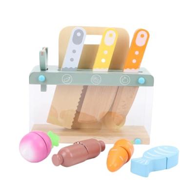 Imagem de Alomejor Conjunto de Faca de Cozinha Infantil, Ferramentas de Cozinha para Crianças Com Tábuas de Corte, Cortadores de Rugas Seguras, Adequadas para Crianças de 2 a 10 Anos