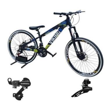 Imagem de Bicicleta Aro 26 Vikingx Aluminio Tuff 25 Mtb 24v Cambio Shimano Diant