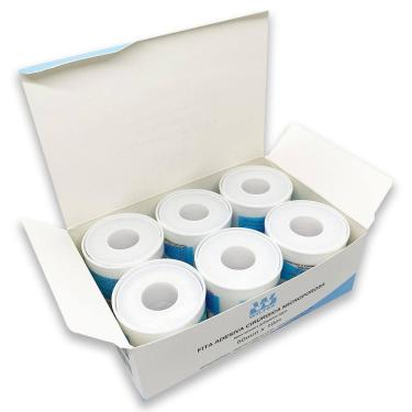 Imagem de Fita Adesiva Micropore Branca 50Mm X 10M Wiltex 6 Unidades