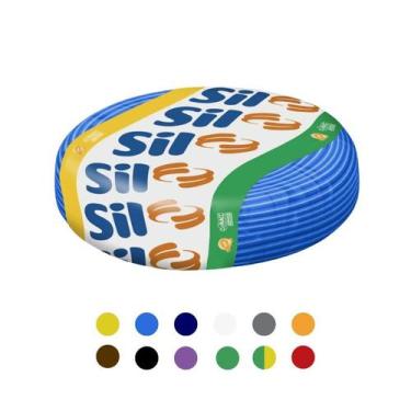 Imagem de Cabo Fio Elétrico Sil Flexível 6mm Flexsil 25m 750V Azul