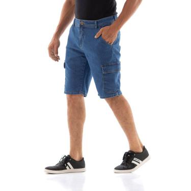 Imagem de Bermuda Jeans Masculina Arauto Confort Cargo