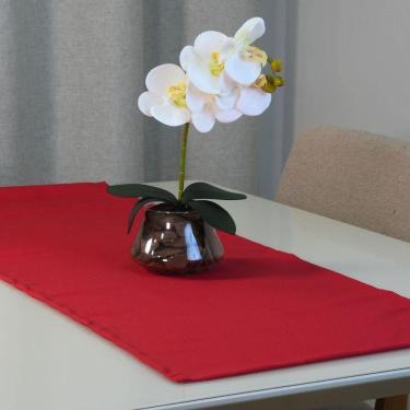 Imagem de Caminho De Mesa Basic 1 Peça 1,30m X 40cm Tecido Oxford 100% Poliéster - Vermelho