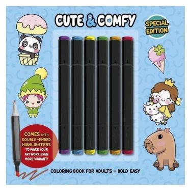 Imagem de Cute & Comfy Coloring Book For Adults - Special Edition - Livro De Colorir Adulto