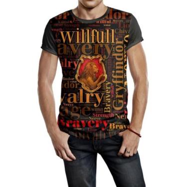 Imagem de Camiseta Masculina Harry Potter Gryffindor Ref:398 - smoke, Preto, GG