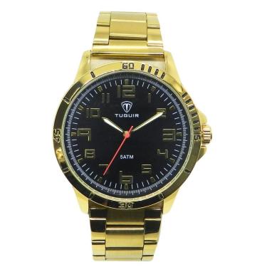 Imagem de Relógio Tuguir Masculino Ref: Tg30354 Casual Dourado
