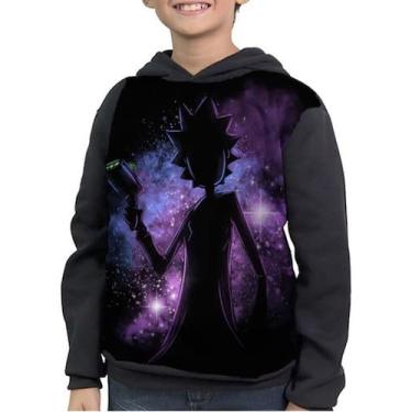 Imagem de Moletom Infantil Rick And Morty Rick Sanchez Psicodélico - smoke, Pret
