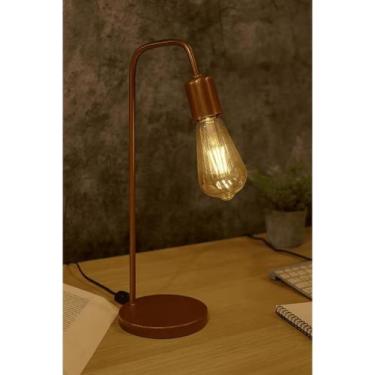 Imagem de Luminária De Mesa Abajur de Cabeceira L De Quarto Sala Retro Vintage I