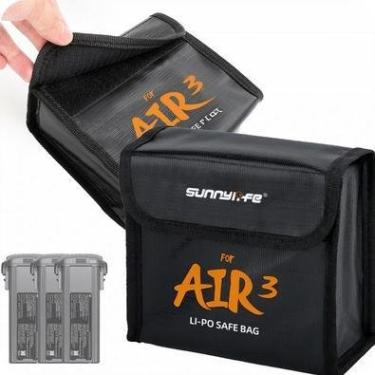 Imagem de Bolsa Antichamas Li-po Safe Para 3 Baterias De Drone Dji Air 3