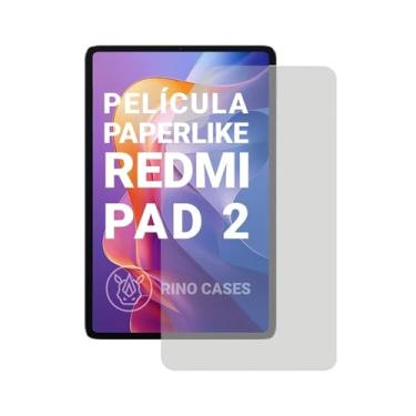 Imagem de Capa para Xiaomi Redmi Pad 2 – Kit Opcional com Película e Caneta - Case Rígida Magnética, Função Sleep/Wake e Suporte Integrado (Paper Like Fosca, Película Redmi Pad 2)