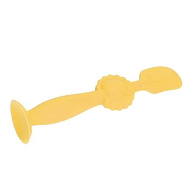 Imagem de Espátula de creme para fraldas de bebê, aplicador de silicone macio, adequado para a pele, com base de sucção para cuidados com o bumbum do bebê, seguro, suave e fácil de usar 14 cm de altura (amarelo