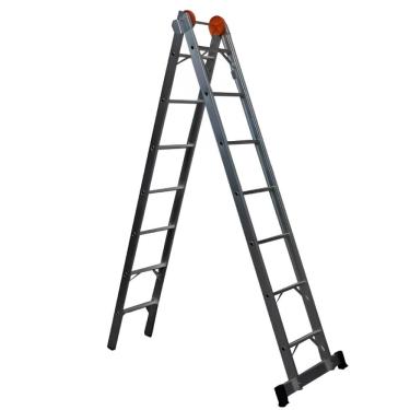 Imagem de Escada Extensiva de Alumínio com Acessórios em Polipropileno 9 Degraus Antiderrapantes - ENE009 - AGATA