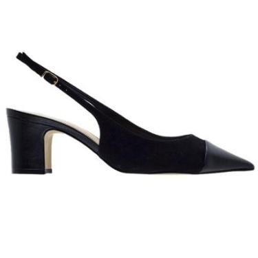 Imagem de Sapato Slickback Bico Fino Feminino Arezzo A13364 Preto-Feminino