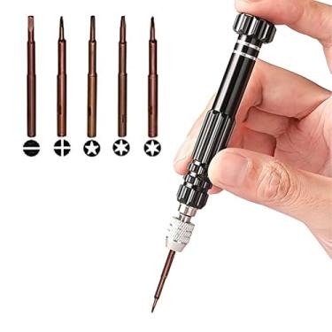 Imagem de Conjunto de chaves de fenda 5 em 1 multifuncional, kit de chaves de fenda portátil de micro precisão para óculos, óculos de sol, eletrônicos, celular, joias e muito mais