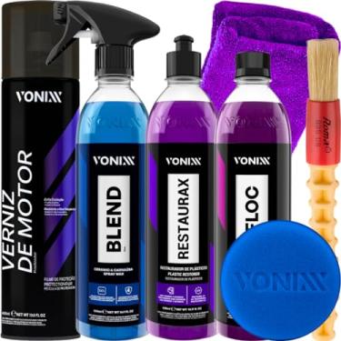 Imagem de Kit Shampoo V-Floc Cera Blend Verniz de Motor Restaurax Vonixx