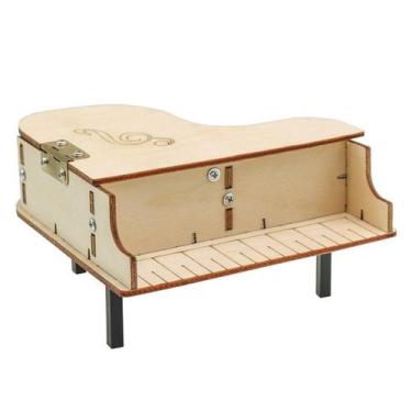Imagem de Caixa de música de piano DIY de madeira para crianças de 8 anos ou mai
