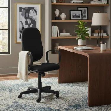 Imagem de Cadeira de Escritório Presidente, Base Giratória com Relax, Braços Fix