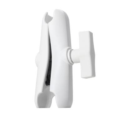 Imagem de WINDFRD Braço de soquete duplo médio de alumínio (15 cm) para acessórios de esfera de 38 mm, braçadeira potente, branco, compatível com suporte RAM, iBolt e mais