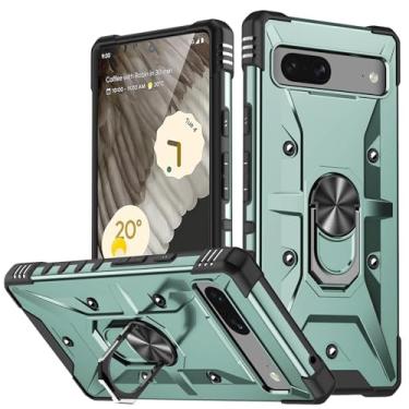 Imagem de SORAKA Capa para Google Pixel 7 com suporte para anel,PC rígido e TPU macio,proteção dupla 2 em 1,compatível com suportes magnéticos para carros