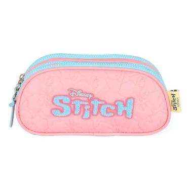 Imagem de Estojo escolar disney stitch 3 divisórias - LUXCEL, M, ROSA