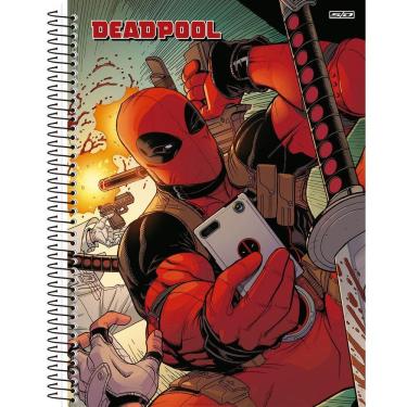 Imagem de Caderno Deadpool Universitário 10 Matérias Capa Dura Escolar