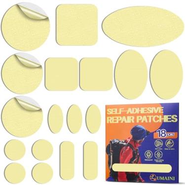 Imagem de Kit de remendo de reparo de jaqueta, fita de reparo tenaz para equipamentos externos, adesivos de tecido autoadesivos para roupas, remendo de tecido de nylon Ripstop impermeável para jaqueta