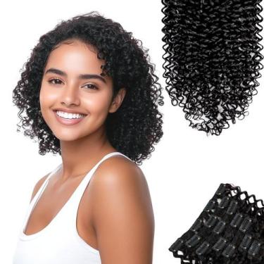 Imagem de Extensões Clip In SIYUSI Kinky Curly 3C 4A 100% Brazilian Remy