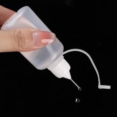 Imagem de 5 unidades de loções cosméticas para espremer garrafas de pigmento líquido recarregável com tampa à prova de vazamento, garrafa de armazenamento transparente, 10 ml