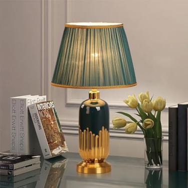 Imagem de Luminária de mesa contemporânea de cerâmica com LED, estilo americano, para sala de estar, quarto, escritório, casa de campo ou hotel, com design retrô e criativo (Estilo 6)