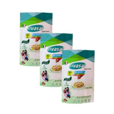 Imagem de Kit 03 Unidades Vivasal Light Gourmet 50% Menos Sódio - Refil 450g