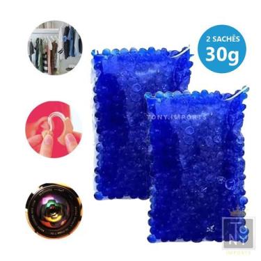 Imagem de Kit 2 sachês silica gel desumidificador aparelho auditivo - tony impor