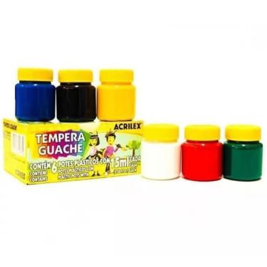 Imagem de Tinta guache 15ml 6 cores Acrilex