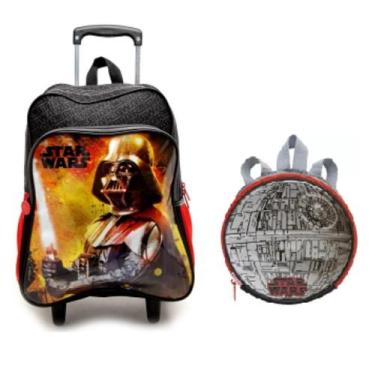 Imagem de Kit Mochila Grande Com Rodinha E Lancheira Star Wars - Sestini