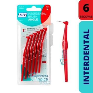 Imagem de Escova Interdental Macia  Tepe c/ Cabo Vermelha Size 2  0.5mm  6 unida