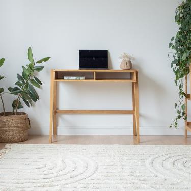 Imagem de Mesa Escrivaninha Cwb Em Madeira Verniz Amêndoa