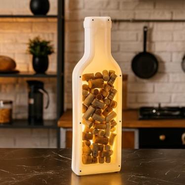 Imagem de Luminária e Porta Rolhas Lisa Wine Time Bivolt 110/220V LED/Fluorescente com Interruptor – Decoração Criativa e Funcional