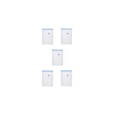 Imagem de Saco Organizador a Vácuo, Branco, PE e PET, 50x70cm, Hermético com Zíper, Redução de Volume 80%, para Roupas e Cobertores