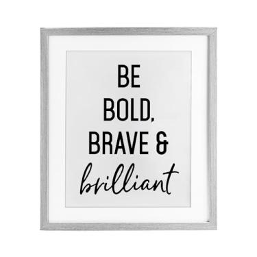 Imagem de Stupell Industries Impressão emoldurada em negrito e cinza brilhante sob vidro, design por Lettered and Lined, 16 x 13