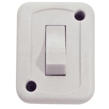 Imagem de Interruptor De Sobrepor 1 Tecla Simples 10A 250 V Branco