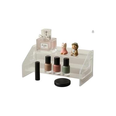 Imagem de Organizador de Maquiagem com 9 Divisórias, 17,8 x 9 x 7,5 cm, Compartimentos Espaçosos para Batons, Pincéis, Sombras e Blushes