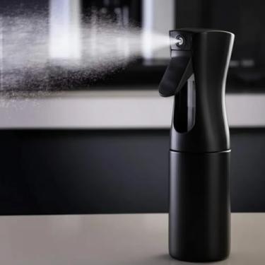 Imagem de Borrifador de Água Névoa Contínua Recarregável 200ml – Pulverizador de Água Fina para Cabelos, Plantas, Limpeza, Salão de Beleza e Uso Doméstico – Frasco Spray Profissional Durável - Nalux (Preto)