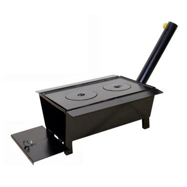 Imagem de Fogão Churrasqueira Caipira Chapa 02 Furo Grelha 43X38X20Cm