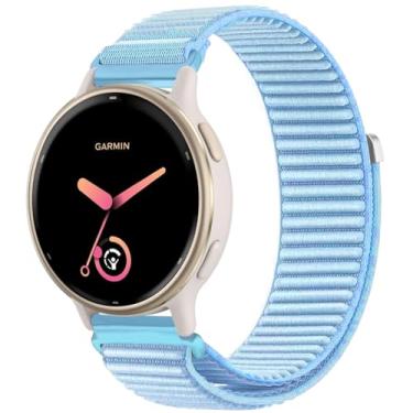 Imagem de ZOCOVIN Pulseira de relógio de nylon de 20 mm compatível com Garmin Vivoactive 6/Vivoactive 5/3/3 Music/Venu Sq 2, pulseiras de substituição esportivas macias para Garmin Forerunner 55/165/245