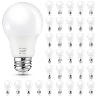 Imagem de Lâmpada LED Maylaywood A19 9W 5000K 850 lm E26, pacote com 35