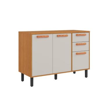 Imagem de Armário Balcão Itatiaia 3 Portas 2 Gavetas Off White Nápoles